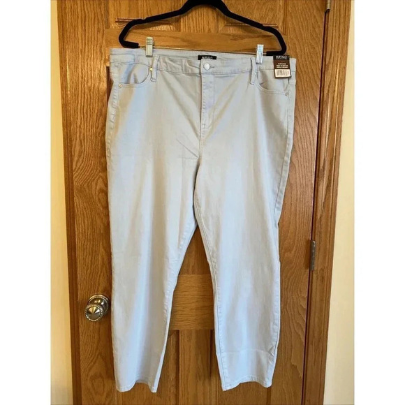 Buffalo David Bitton High Rise Soft Stretch Ankle Skinny Jeans Havana 18/38 Blue - Picture 1 of 9